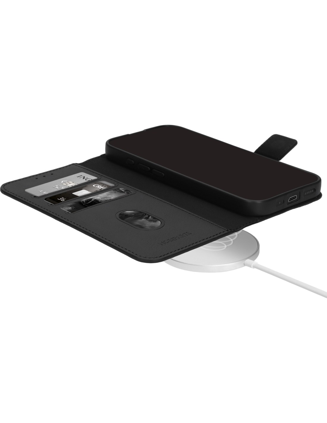 Mobiparts Classic Wallet Case Apple iPhone 16 Pro Max Black (MagSafe Compatible)
