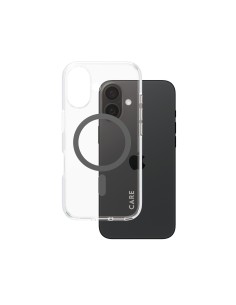 CARE by PanzerGlass Flagship Case Transparent Urban Combat w. Black MagSafe iPhone 16
