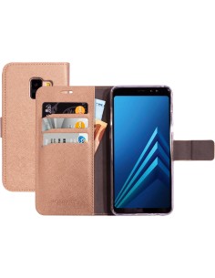 Mobiparts Saffiano Wallet Case Samsung Galaxy A8 (2018) Copper