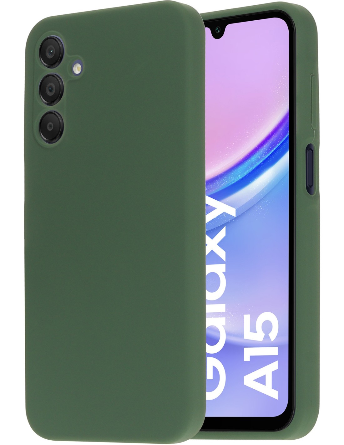 Mobiparts Silicone Cover Samsung Galaxy A15 Forest Green