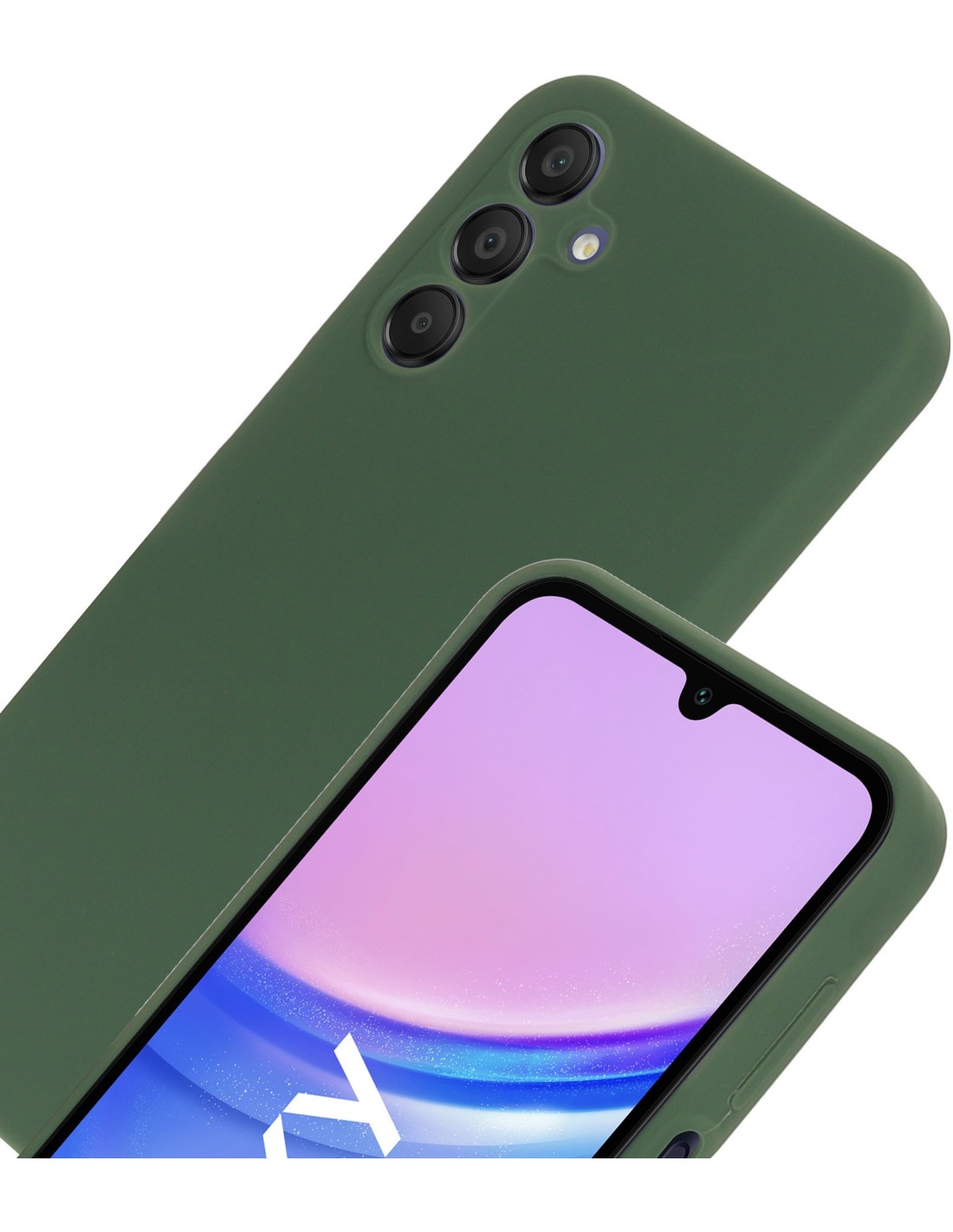 Mobiparts Silicone Cover Samsung Galaxy A15 Forest Green