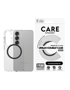 CARE by PanzerGlass Flagship Case Transparent Urban Combat w. Black QI Module Samsung S25 2