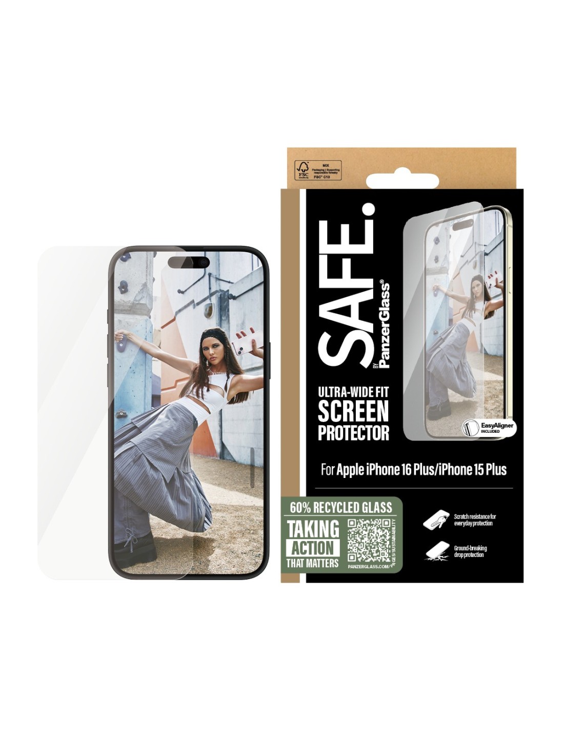SAFE by Panzerglass Apple iPhone 16 15 Plus - Ultra-Wide-Fit