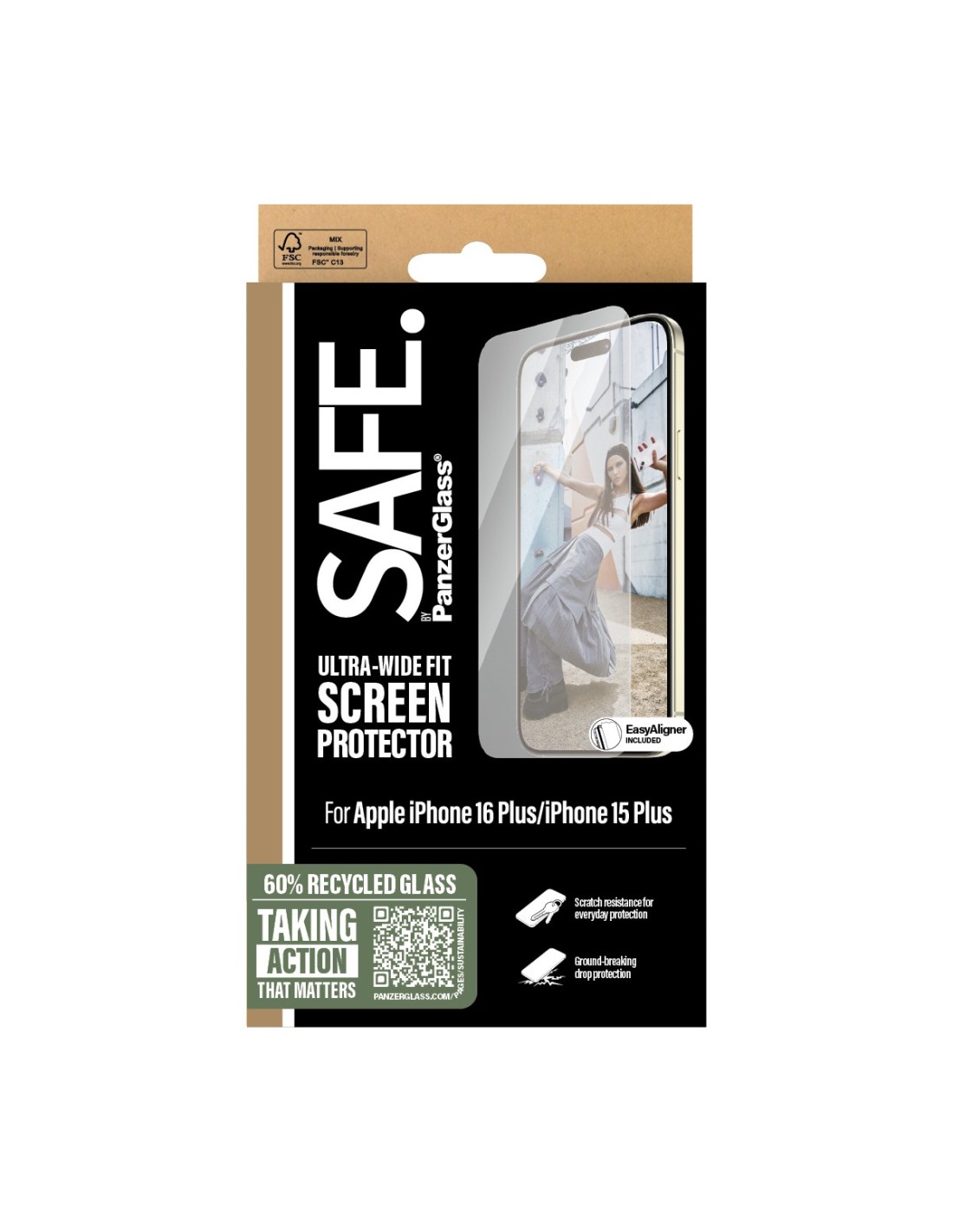 SAFE by Panzerglass Apple iPhone 16 15 Plus - Ultra-Wide-Fit