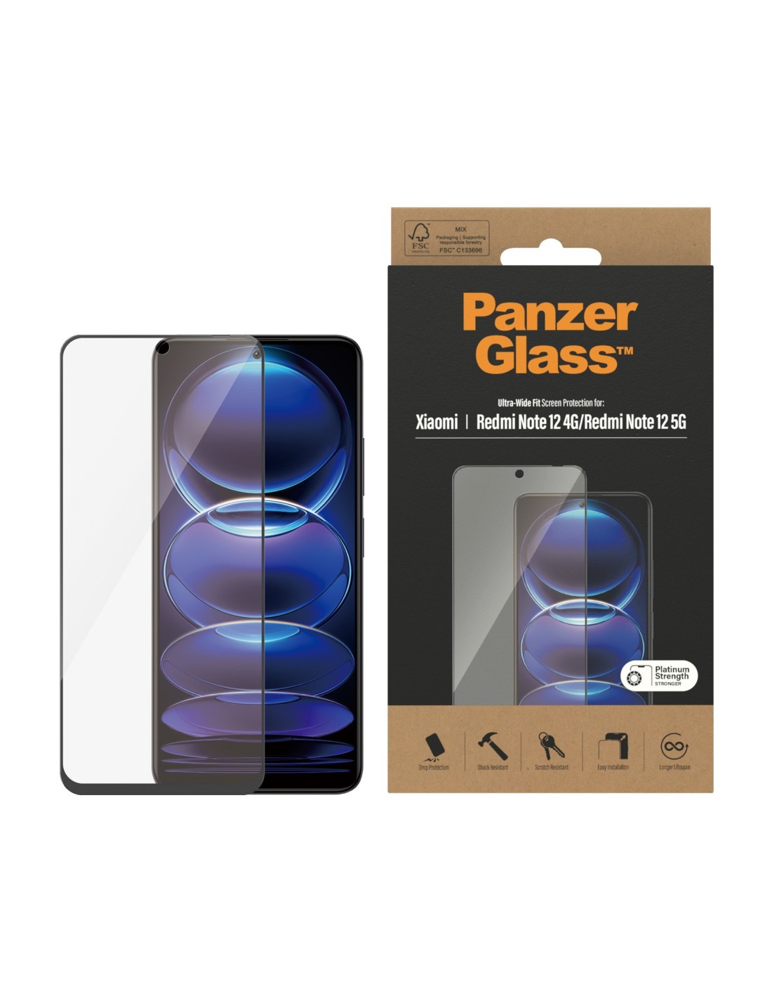 PanzerGlass Xiaomi Redmi Note 12 5G Ultra-Wide Fit