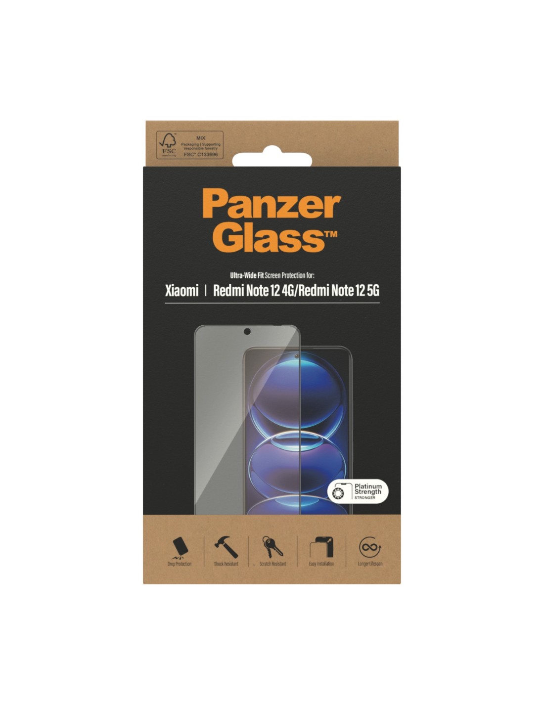 PanzerGlass Xiaomi Redmi Note 12 5G Ultra-Wide Fit