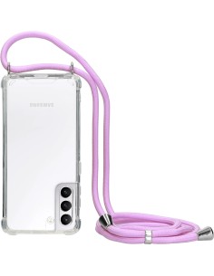 Mobiparts Lanyard Case Samsung Galaxy S21 Violet Cord