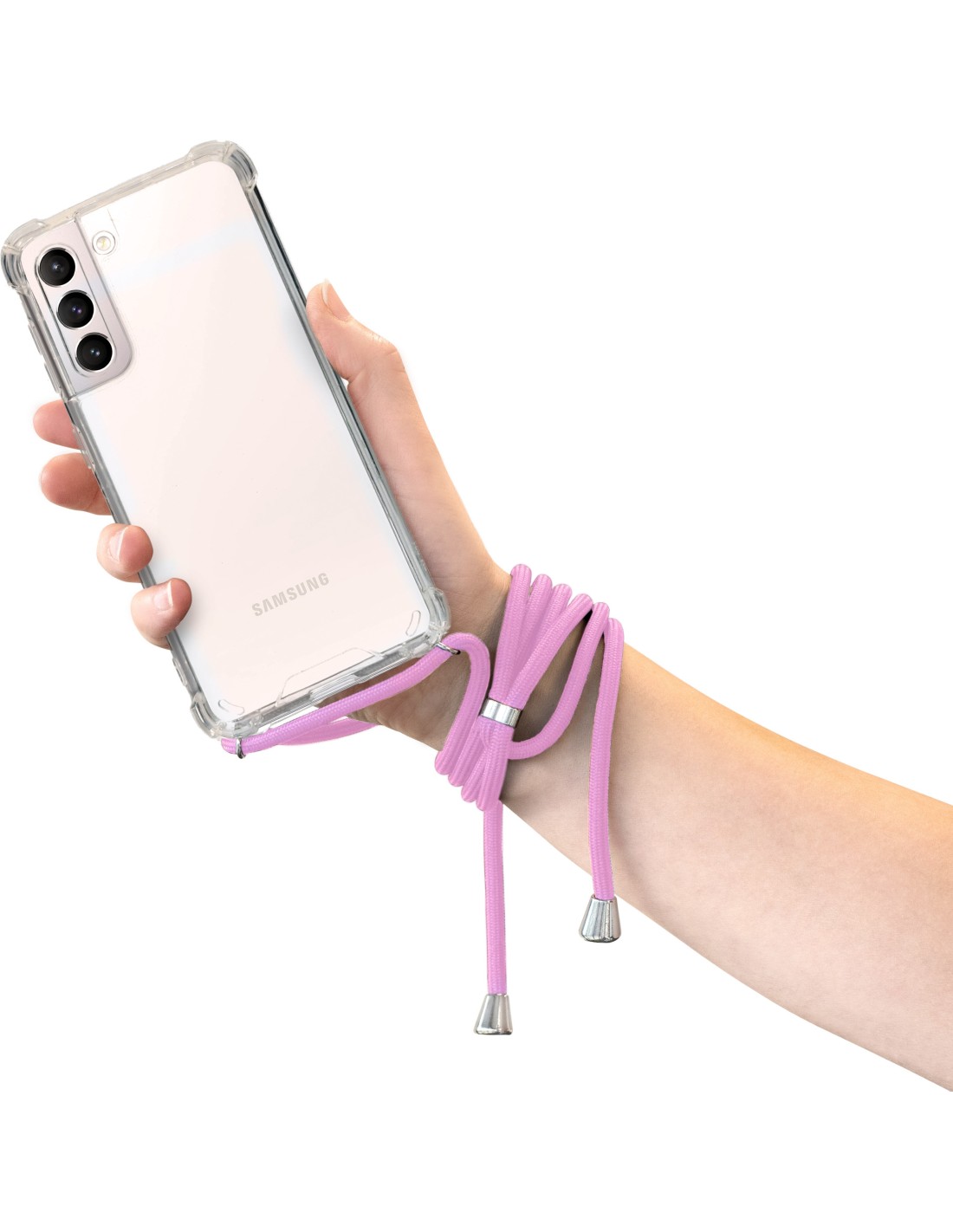 Mobiparts Lanyard Case Samsung Galaxy S21 Violet Cord