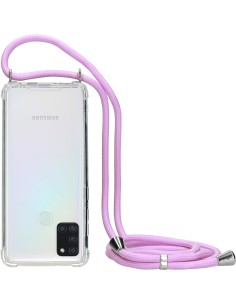 Mobiparts Lanyard Case Samsung Galaxy A21s (2020) Violet Cord