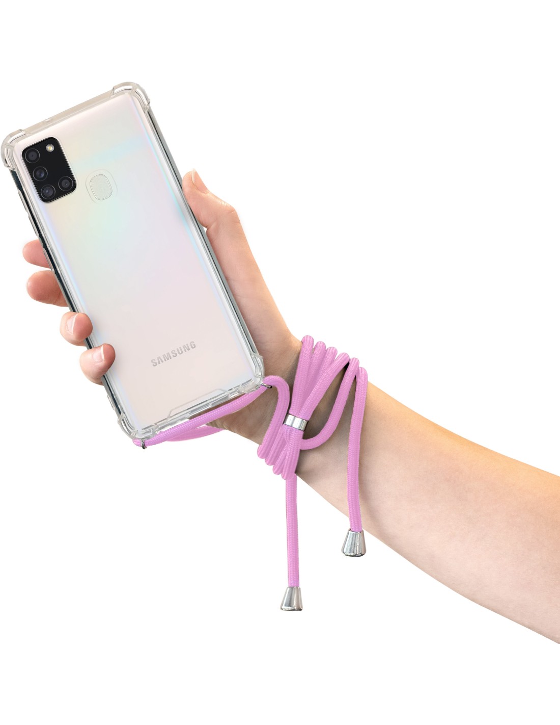 Mobiparts Lanyard Case Samsung Galaxy A21s (2020) Violet Cord