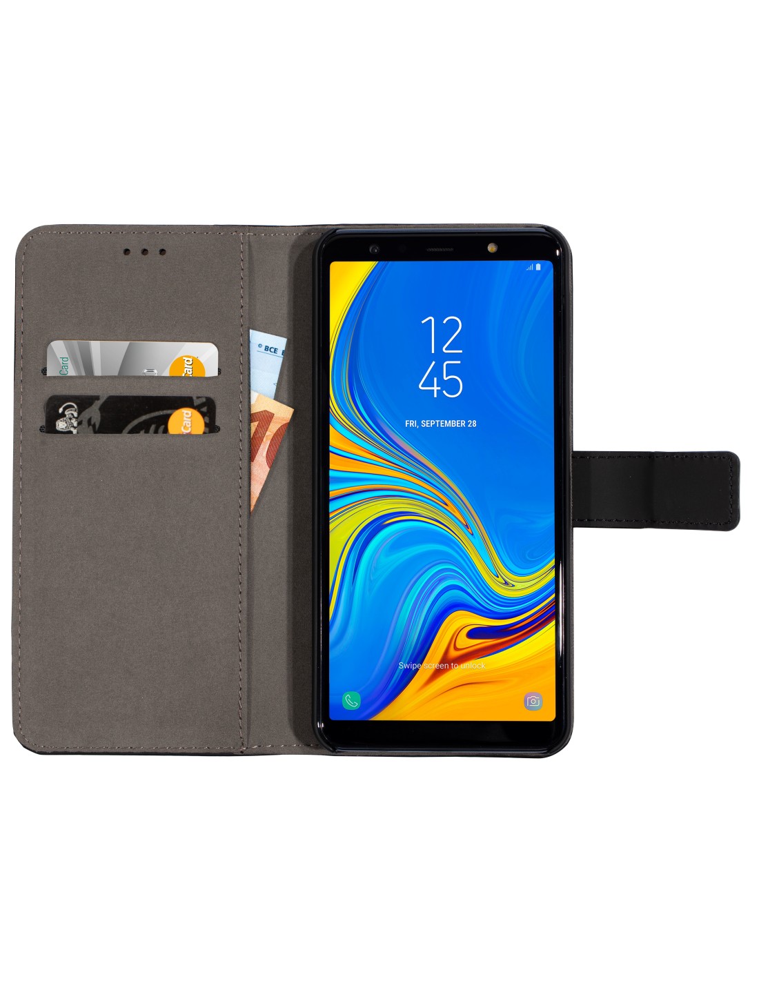 Mobiparts 2 in 1 Premium Wallet Case Samsung Galaxy A7 (2018) Black
