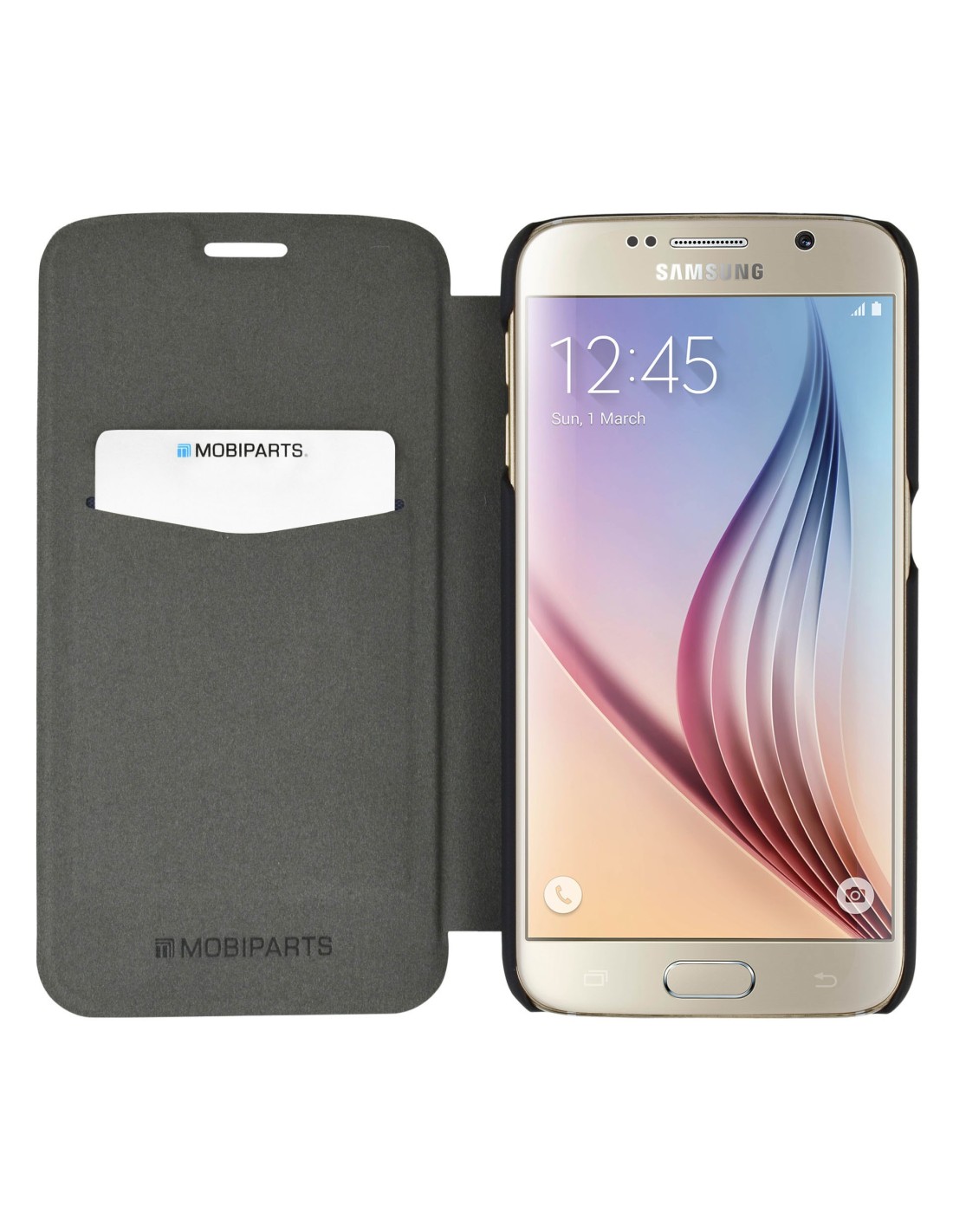 Mobiparts Slim Folio Case Samsung Galaxy S6 Black