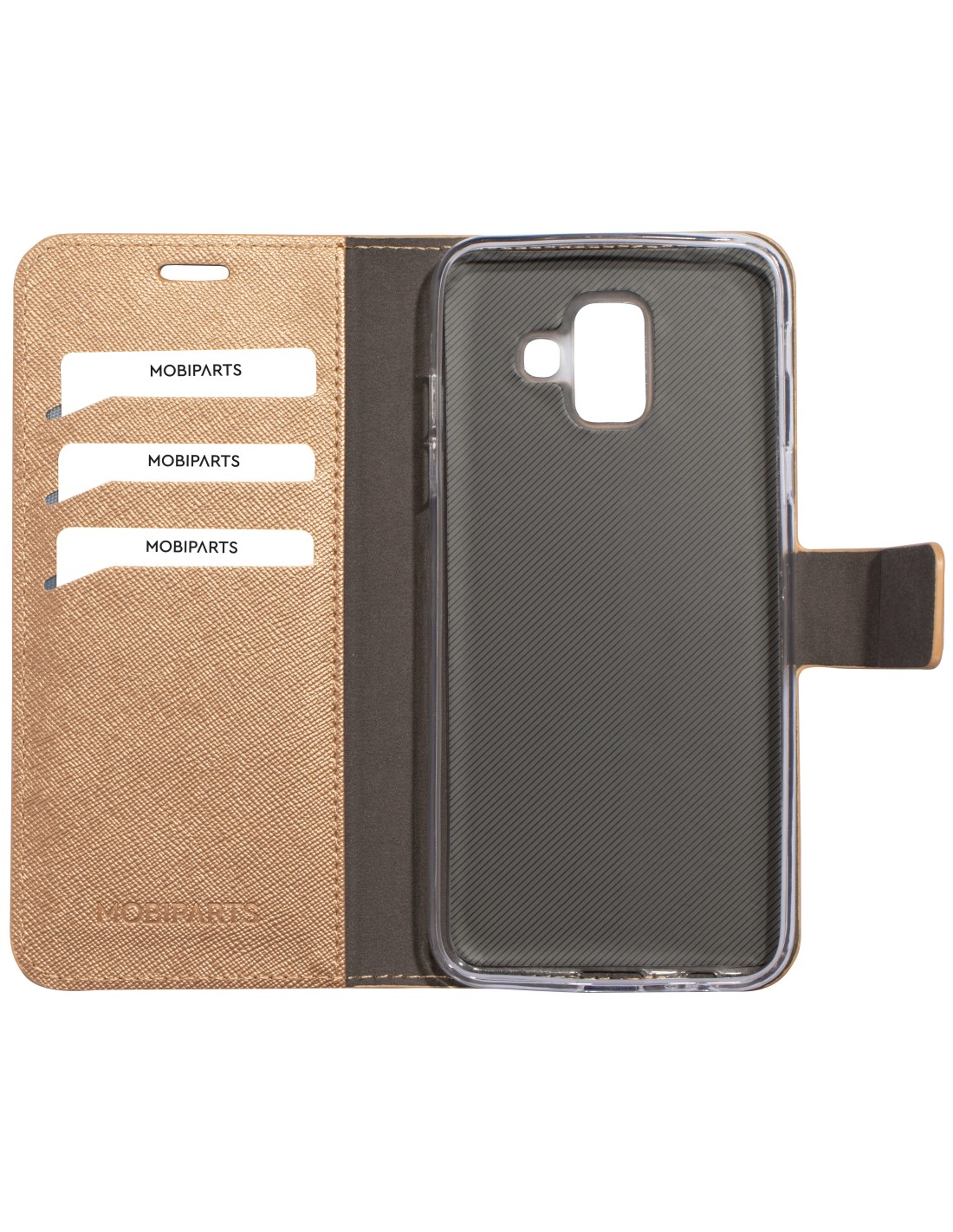 Mobiparts Saffiano Wallet Case Samsung Galaxy A6 (2018) Copper