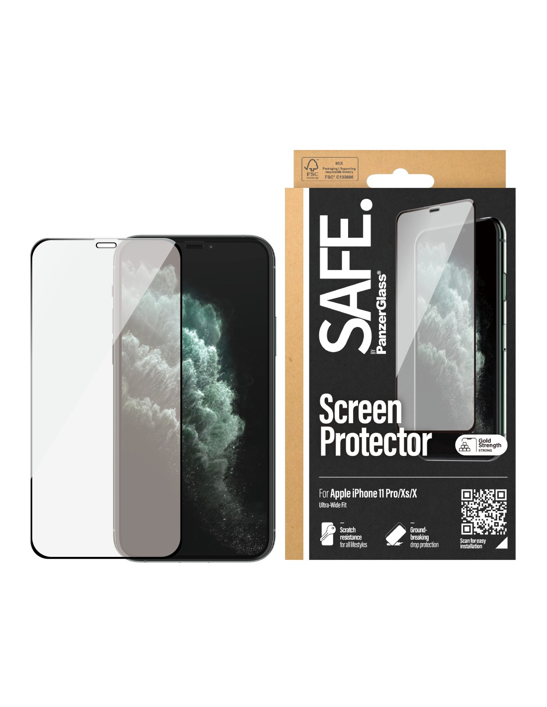 SAFE by Panzerglass Apple iPhone X XS  11 Pro - Case Friendly