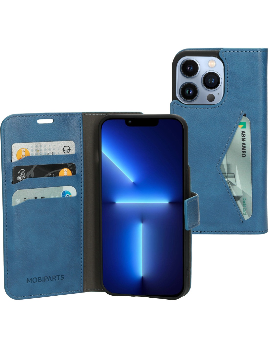 Mobiparts Classic Wallet Case Apple iPhone 13 Pro Steel Blue