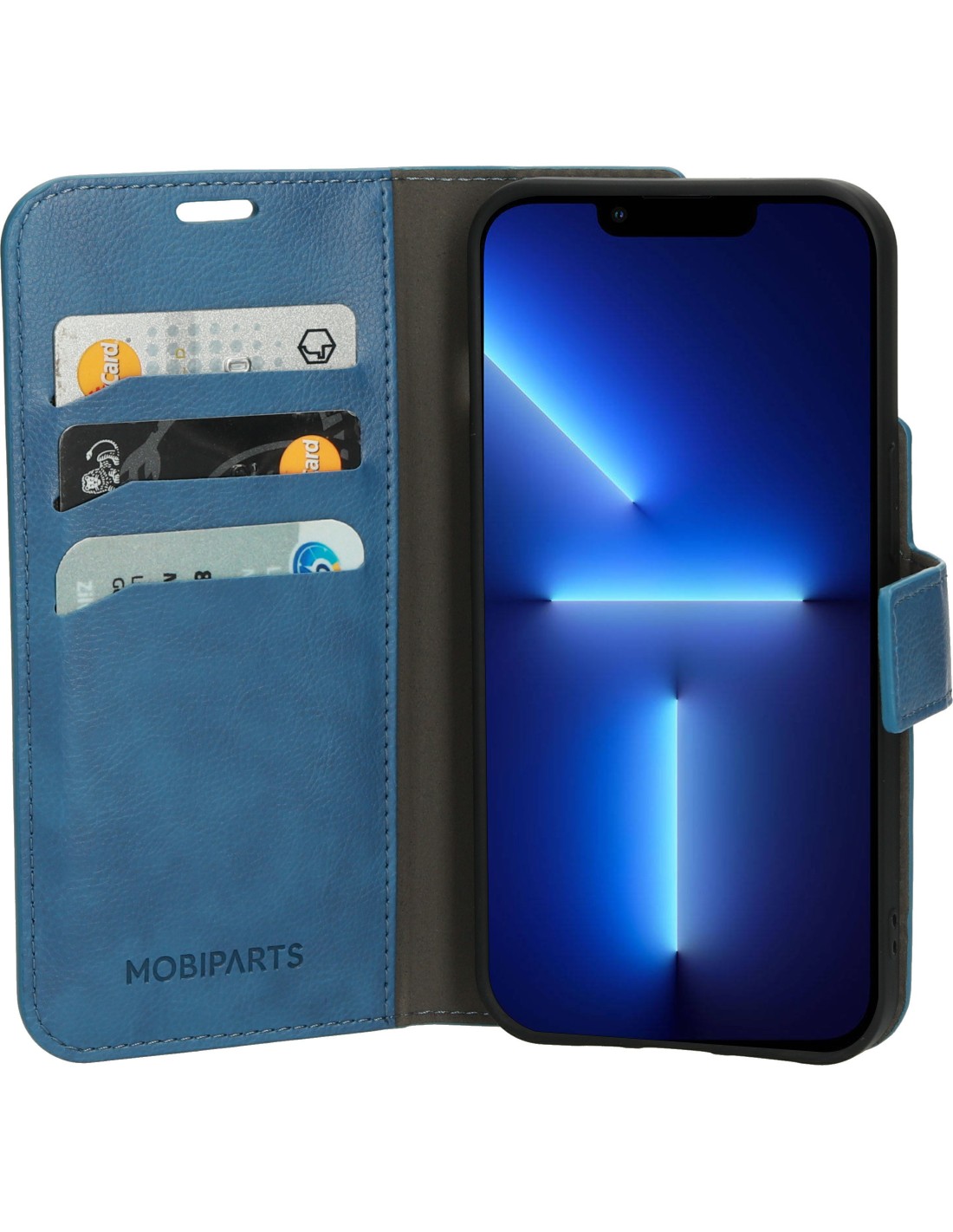 Mobiparts Classic Wallet Case Apple iPhone 13 Pro Steel Blue