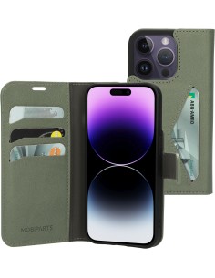 Mobiparts Classic Wallet Case Apple iPhone 14 Pro Stone Green