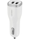 Mobiparts Car Charger Dual USB 2.4A White