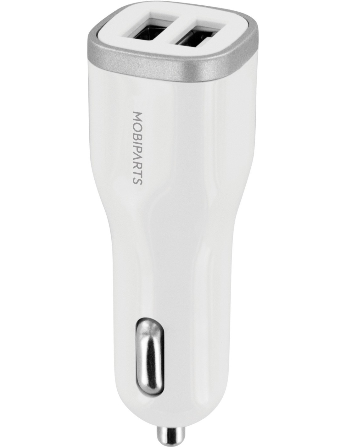 Mobiparts Car Charger Dual USB 2.4A White