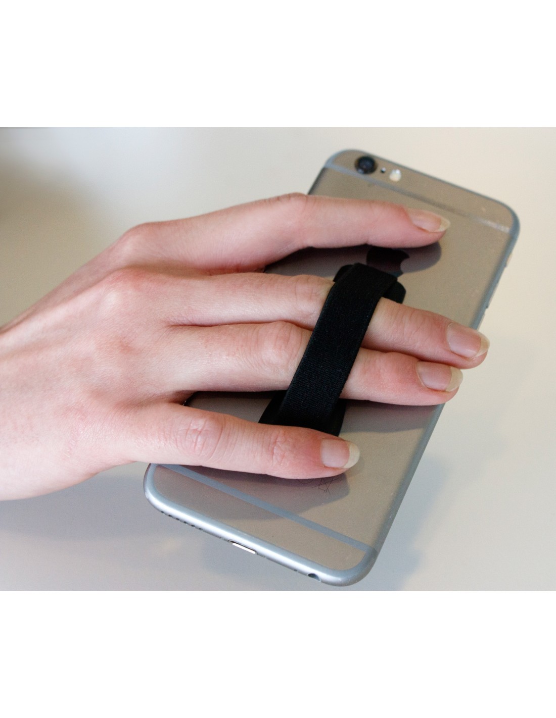 Mobiparts Smartphone & Tablet Elastic Grip Handle Black