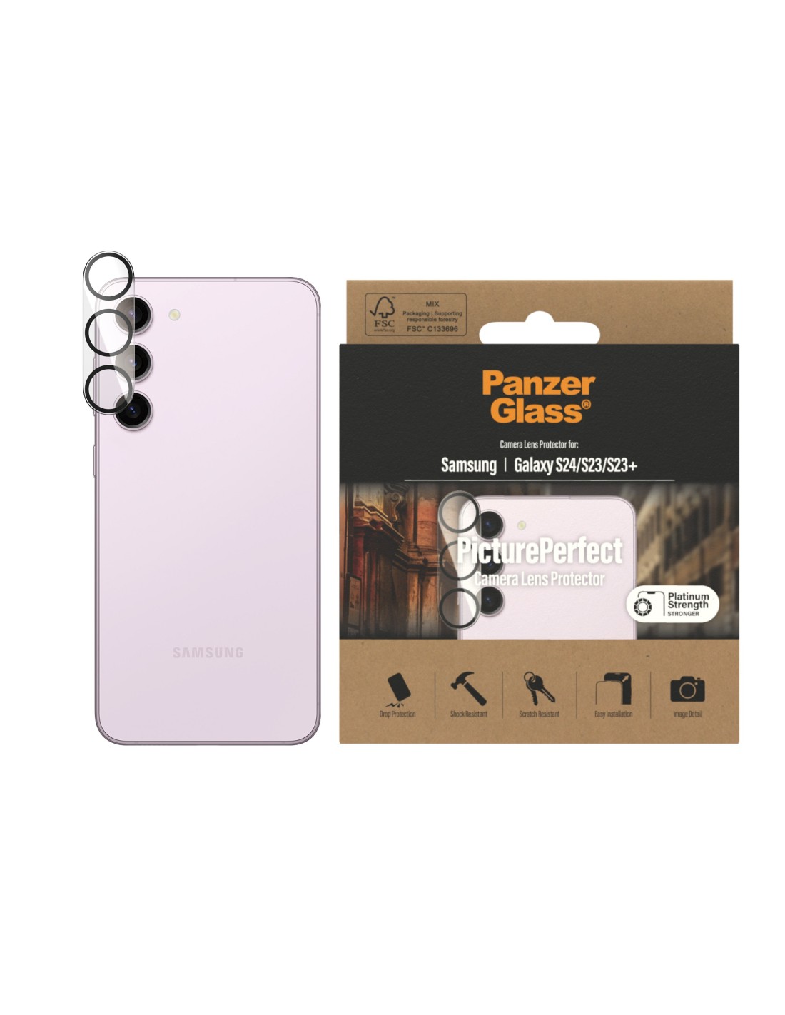 PanzerGlass Picture Perfect Camera Lens Protector Samsung Galaxy S23 S23 Plus
