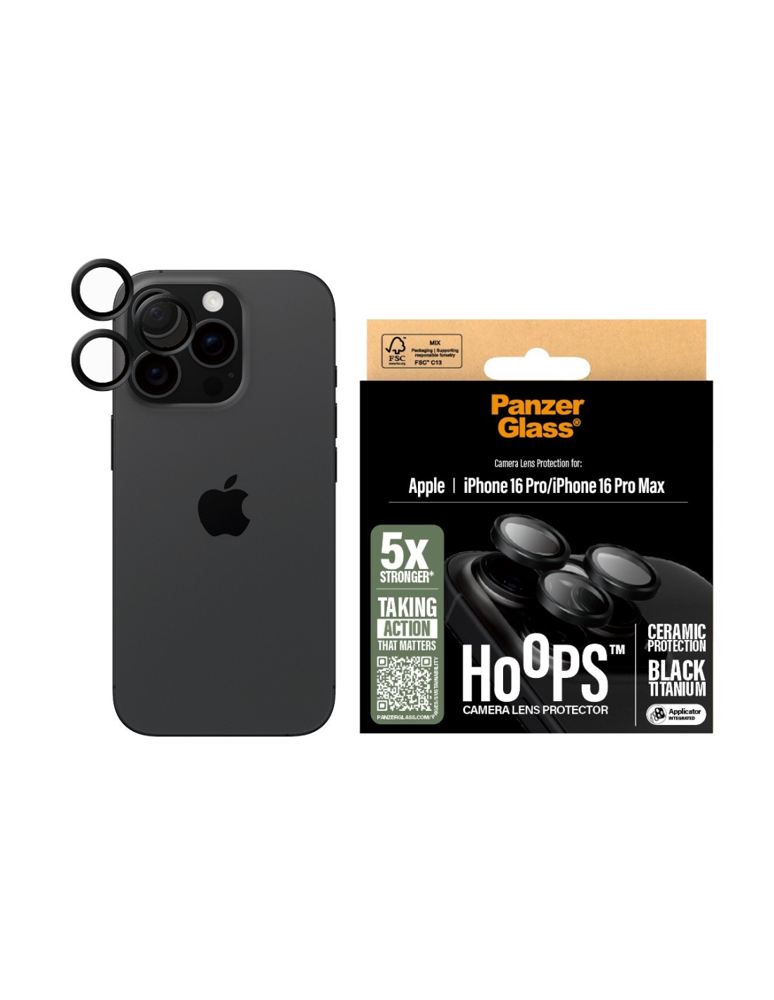 Panzerglass Ceramic Hoops Rings Apple iPhone 16 Pro 16 Pro Max