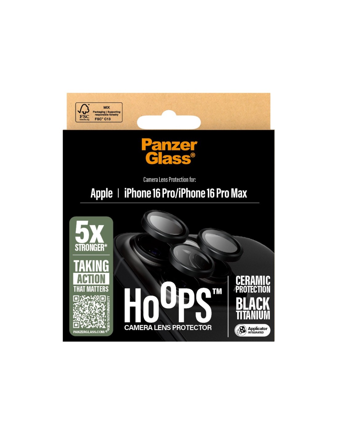 Panzerglass Ceramic Hoops Rings Apple iPhone 16 Pro 16 Pro Max