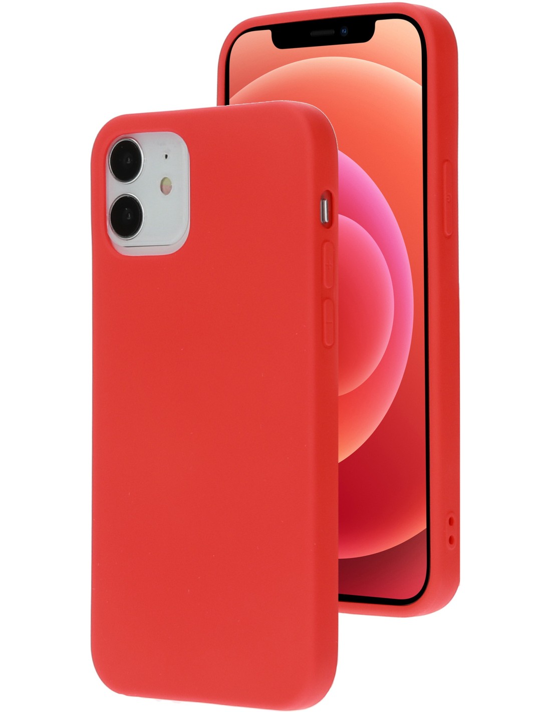 Mobiparts Silicone Cover Apple iPhone 12 12 Pro Scarlet Red