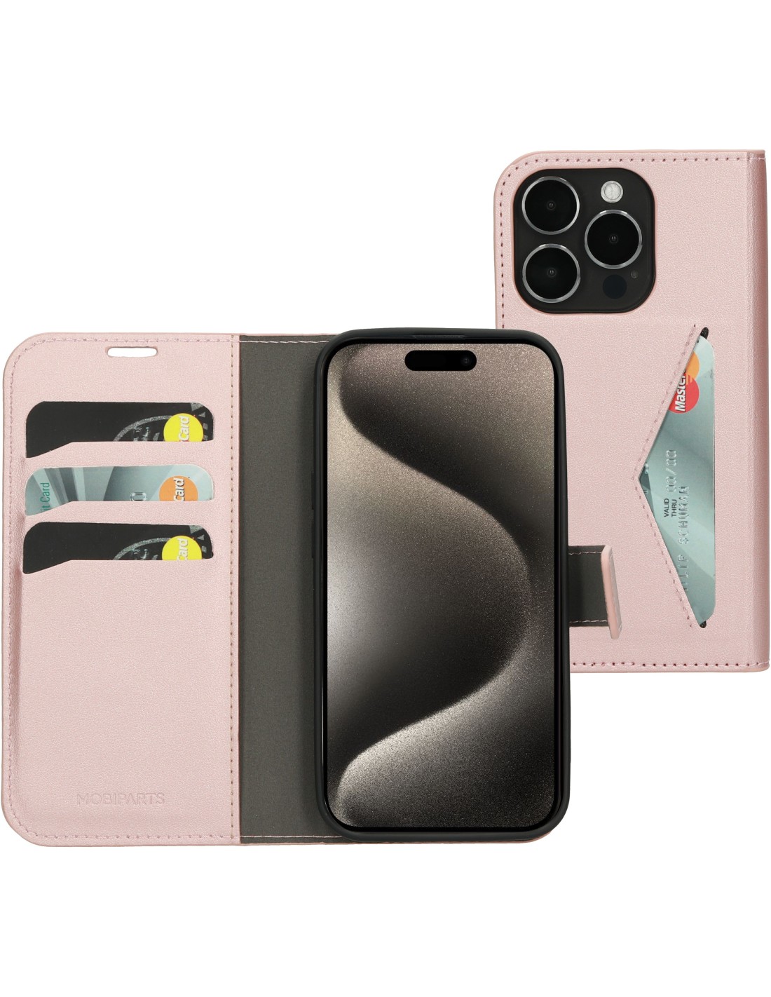 Mobiparts Classic Wallet Case Apple iPhone 15 Pro Pink