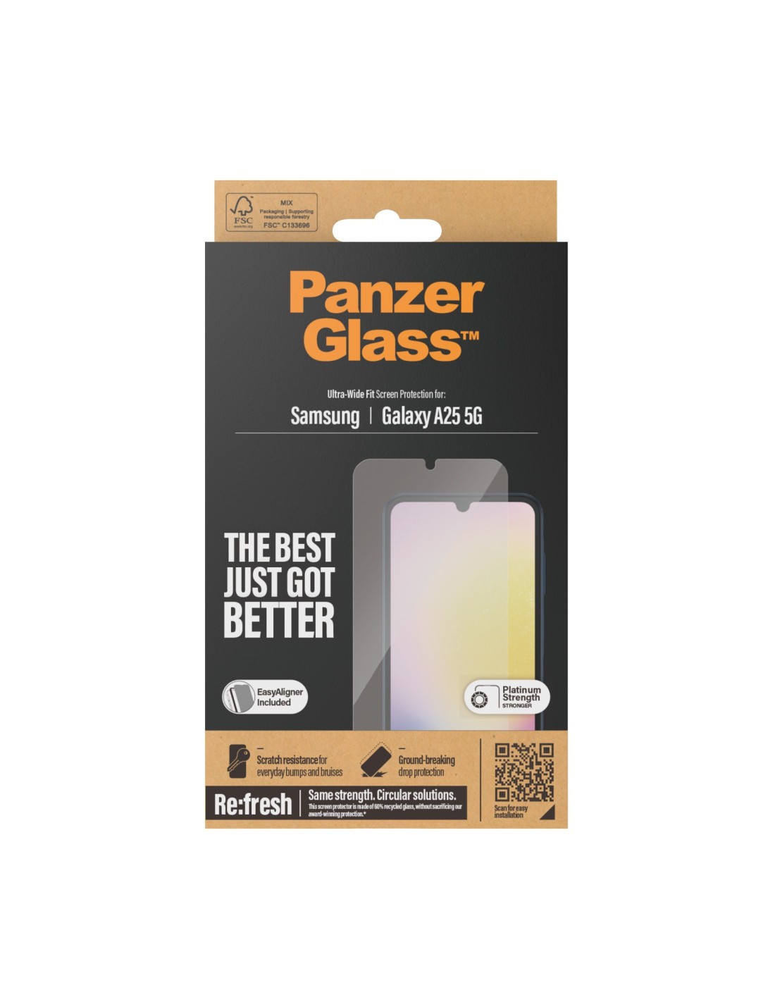 PanzerGlass Samsung Galaxy A25 5G Ultra-Wide Fit Refresh with EasyAligner