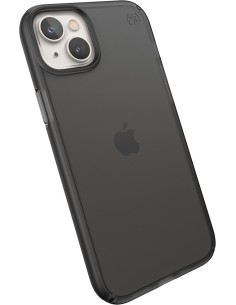 Speck Presidio Perfect Clear Mist Apple iPhone 14 Plus 15 Plus Obsidian Black - with Microban