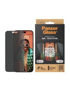 PanzerGlass Apple iPhone 15 Pro Max - Ultra-Wide Fit Privacy with EasyAligner 2