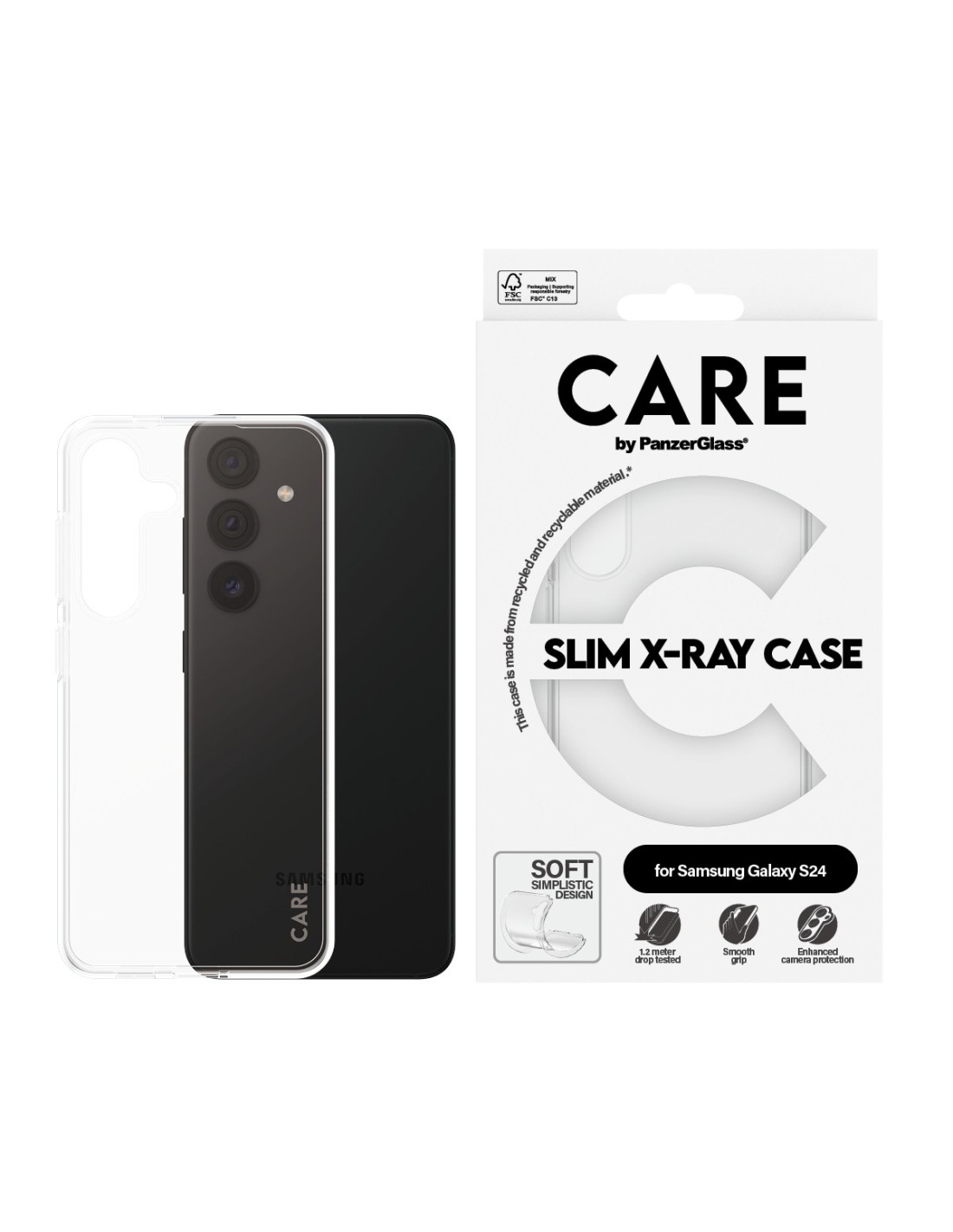 CARE by PanzerGlass Fashionable Case Transparent X-Ray Soft Basic Samsung S24