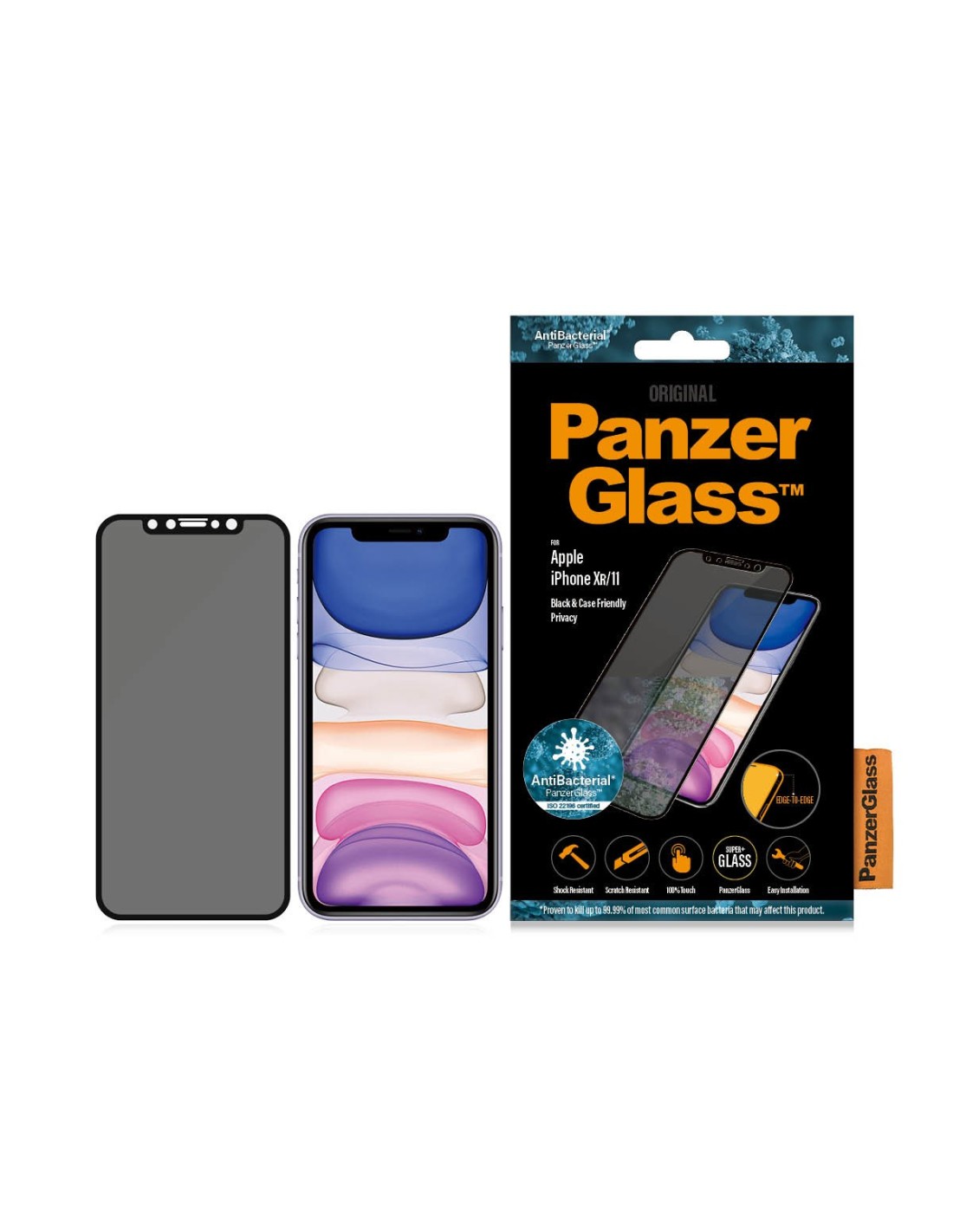 PanzerGlass Apple iPhone XR iPhone 11 Black CF Privacy Glass