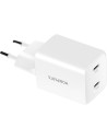Mobiparts GaN Wall Charger Dual USB-C 35W White (with PD)