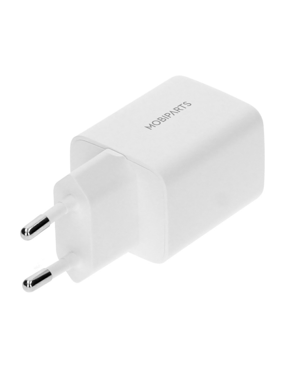 Mobiparts GaN Wall Charger Dual USB-C 35W White (with PD)