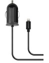 Mobiparts Car Charger Apple Lightning 2.4A Black