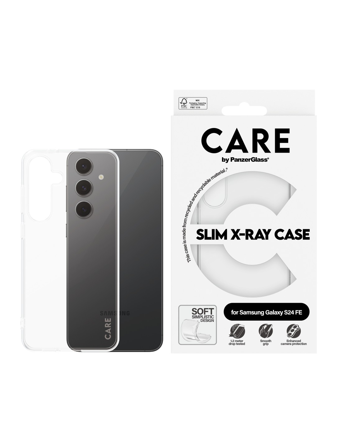 CARE by PanzerGlass Fashionable Case Transparent X-Ray Soft Basic Samsung S24 FE