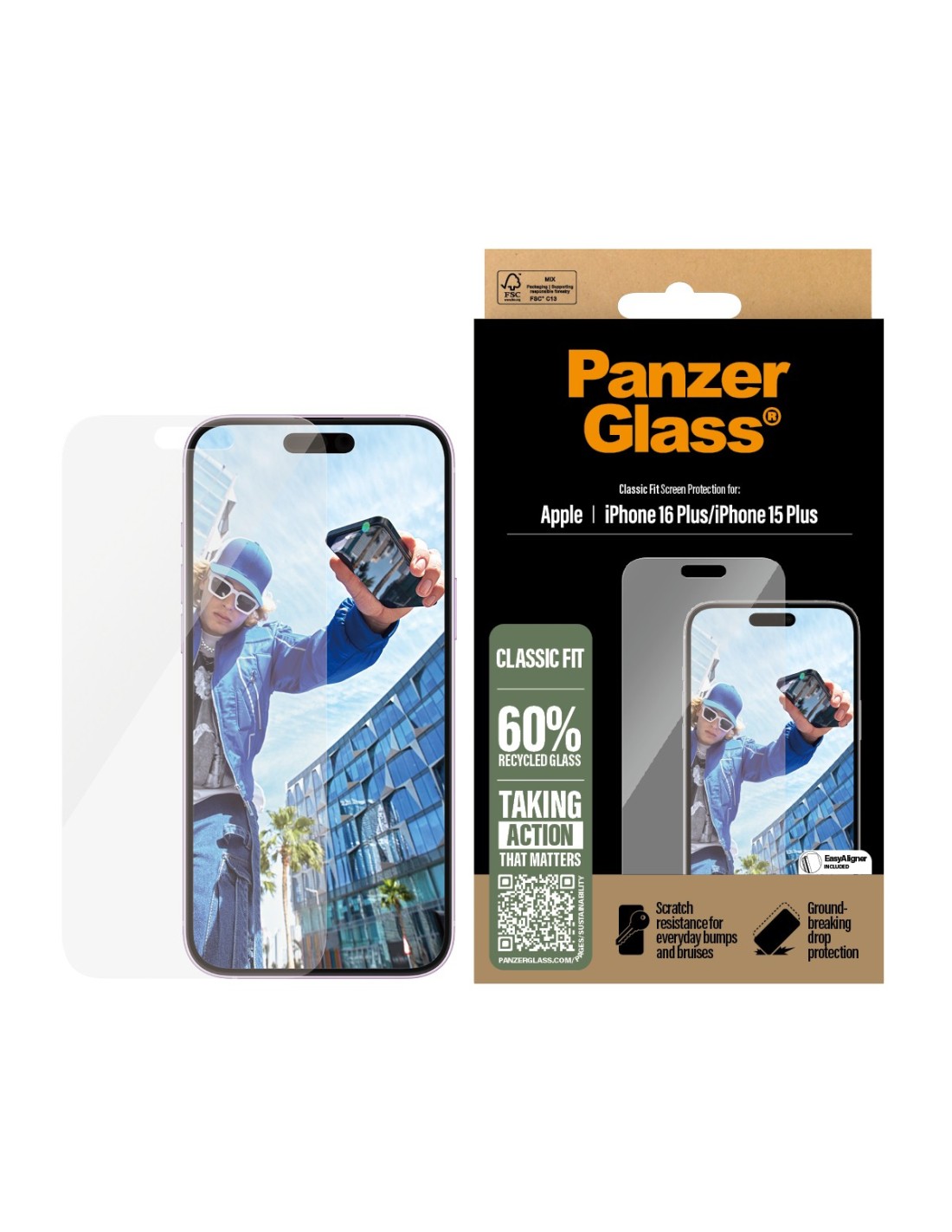 Panzerglass Apple iPhone 16 Plus 15 Plus - Classic Fit