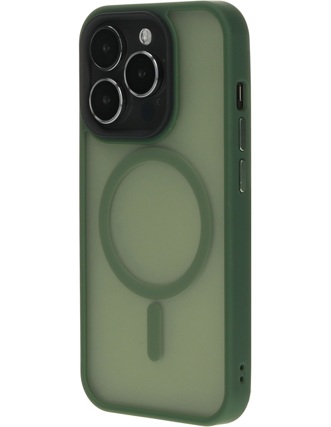 Mobiparts Hardcover Apple iPhone 15 Pro Satin Green (Magsafe Compatible)