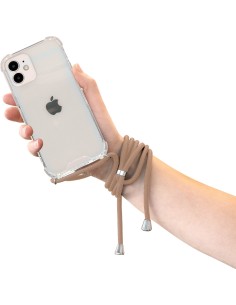 Mobiparts Lanyard Case Apple iPhone 12 Mini Nude Cord 2