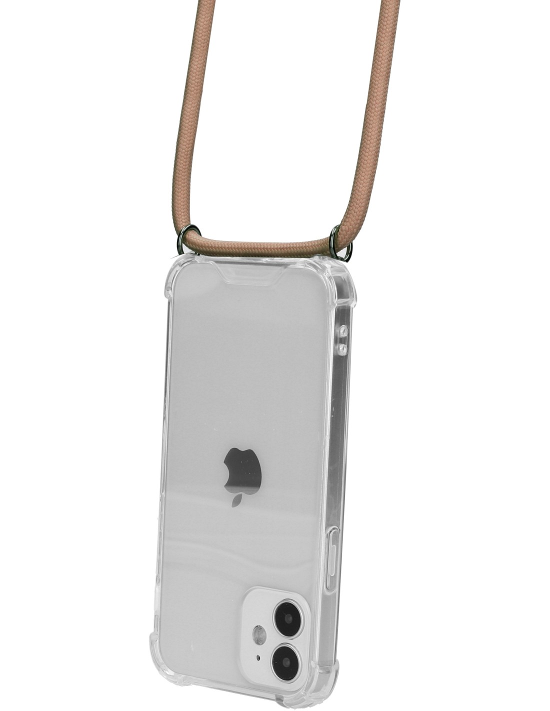 Mobiparts Lanyard Case Apple iPhone 12 Mini Nude Cord