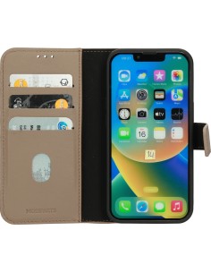 Mobiparts Leather 2 in 1 Wallet Case Apple iPhone 14 Taupe 2