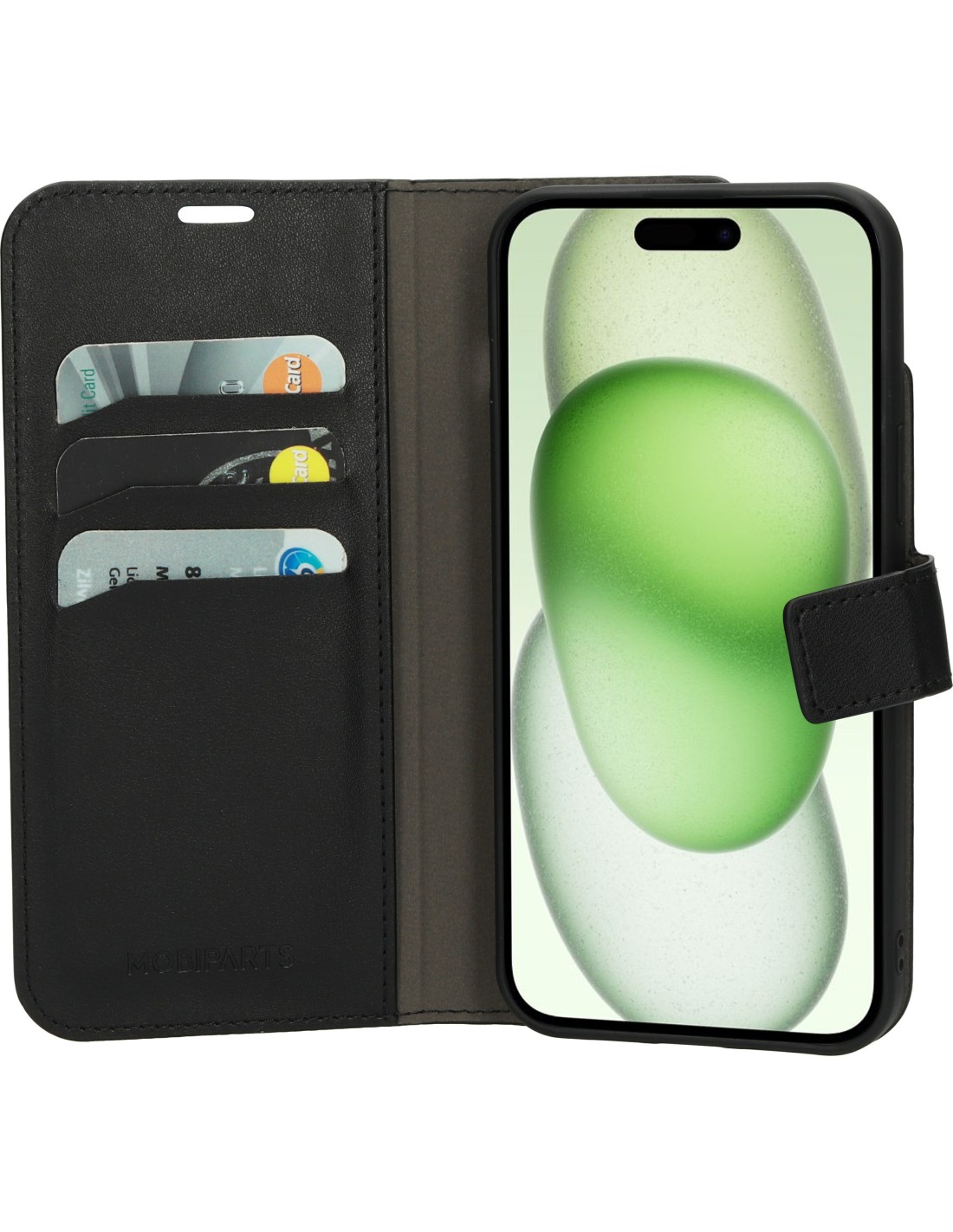 Mobiparts Classic Wallet Case Apple iPhone 15 Plus Black