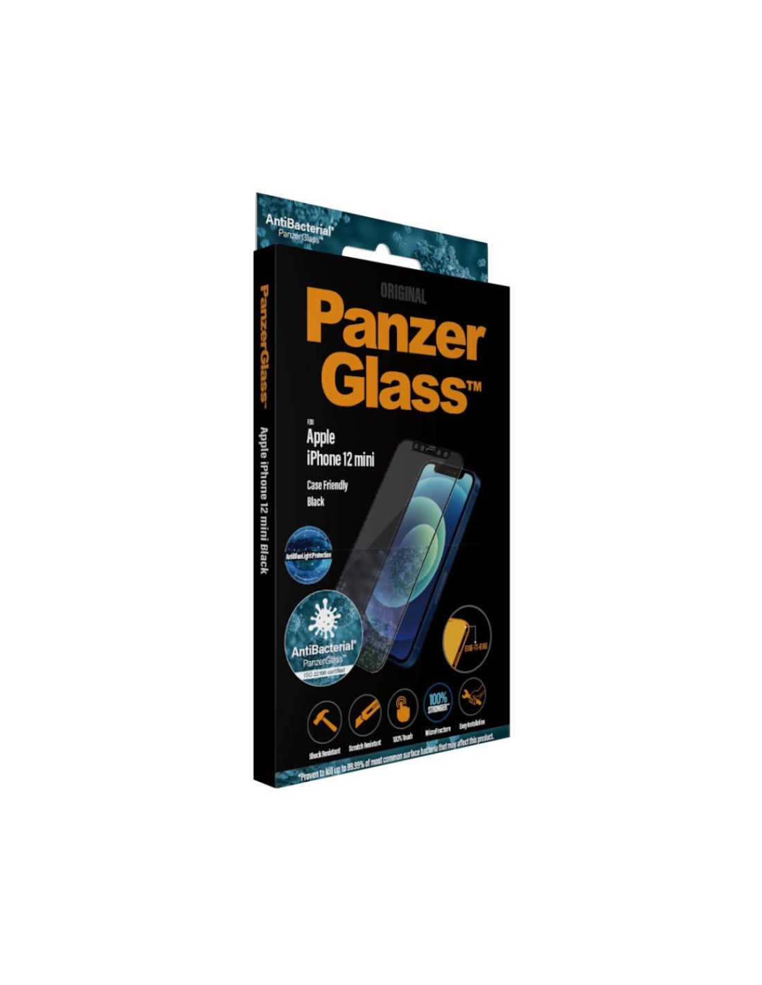 PanzerGlass Apple iPhone 12 Mini Black CF Anti-Bluelight Super+ Glass