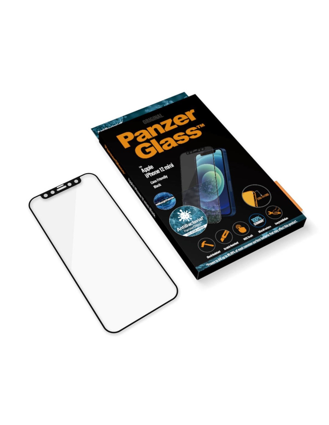 PanzerGlass Apple iPhone 12 Mini Black CF Anti-Bluelight Super+ Glass