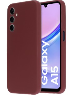 Mobiparts Silicone Cover Samsung Galaxy A15 Plum Red