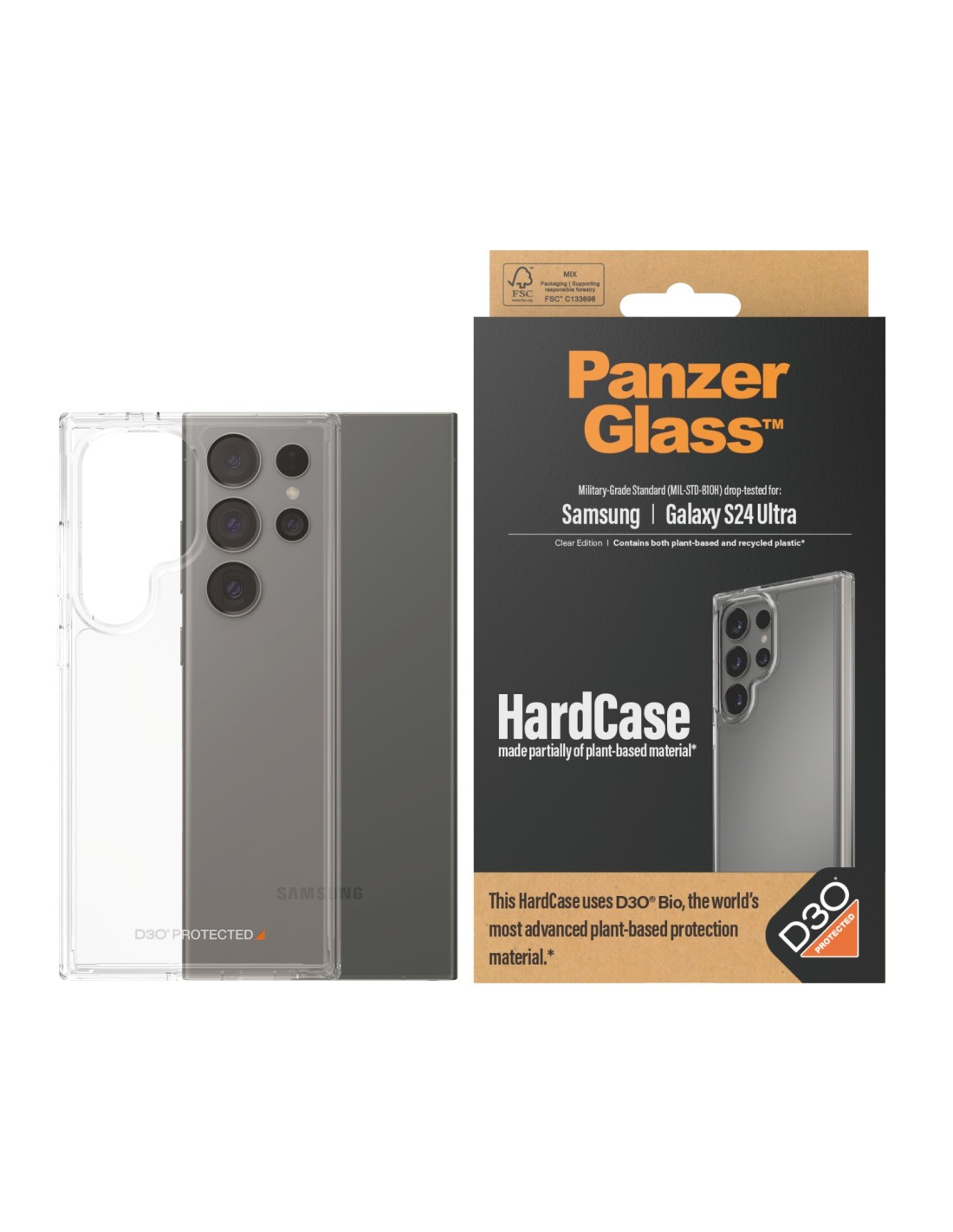PanzerGlass Samsung Galaxy S24 Ultra HardCase with D30 Clear