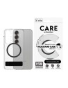 CARE by PanzerGlass Feature Case Transparent w. Black Kickstand & QI Samsung S25