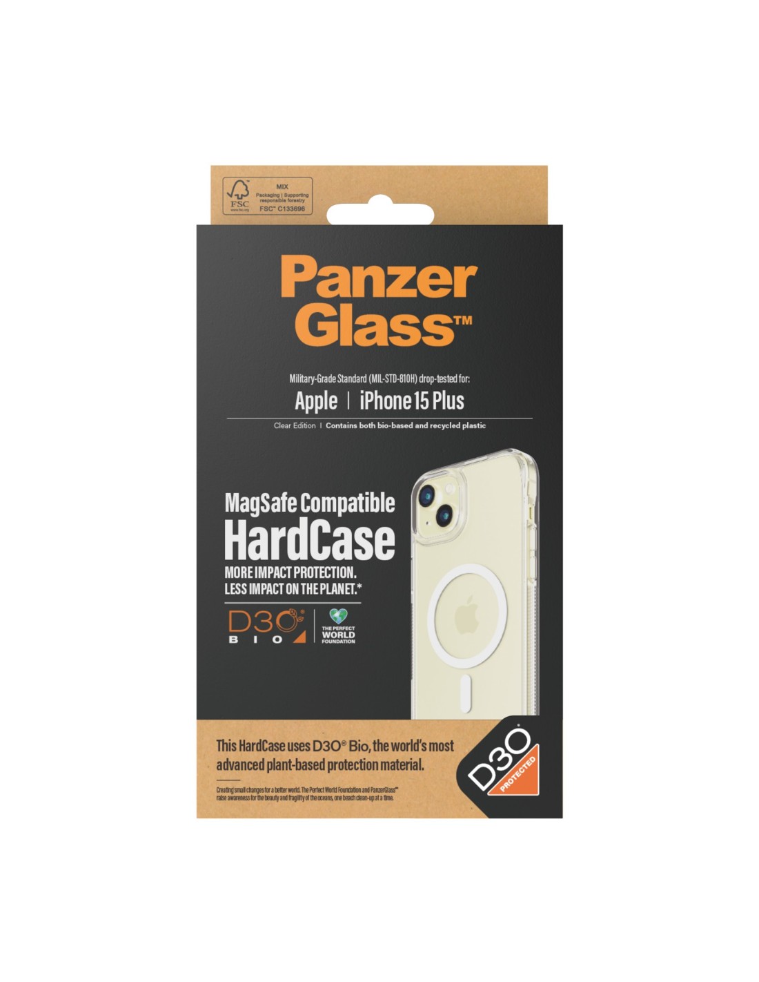 PanzerGlass Apple iPhone 15 Plus MagSafe HardCase with D3O Clear